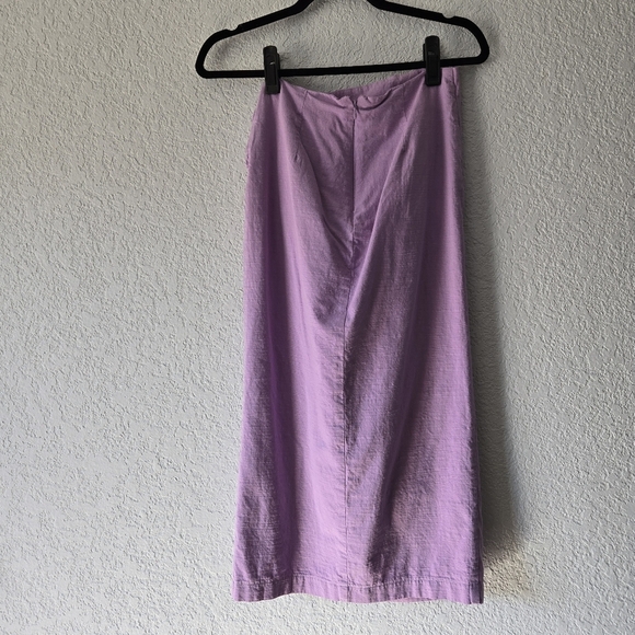 Showpo 6 Knot Front Midi Skirt in Lilac - Picture 6 of 8